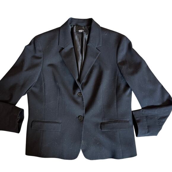 Nine West Jackets & Blazers - Nine West Black Blazer Women’s Size 16 Classic 2-Button Career Jacket Plus